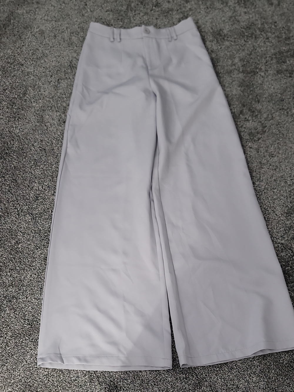 PrettyLittleThing Pale Gray Wide Leg High-Rise Pants